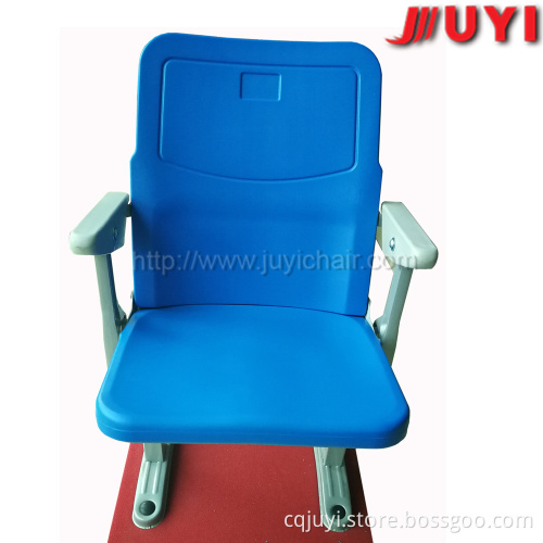 BLM-6200 factory price plastic folding chair matel leg plastic armrest football stadium seats football chair